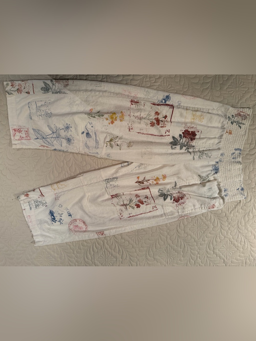 Pilcro Reese Smocked Pull-On Barrel-Leg Pants - Picture 2 of 8